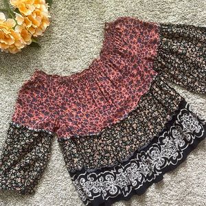 Aeropostale Crop Flowy Floral Top